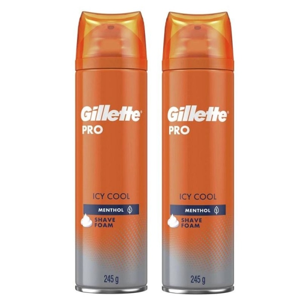 Gillette Pro Icy Cool Shave Foam Duo 2x250ml Transparent