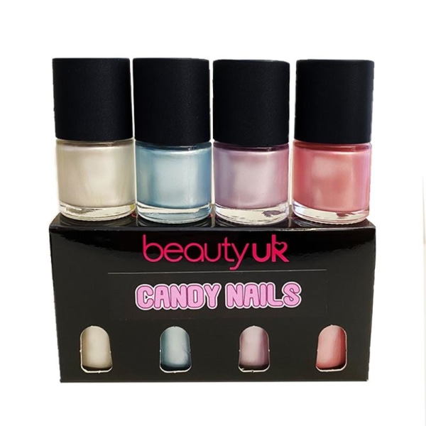 Beauty UK Candy Nails Polish Set 4x9ml Transparent