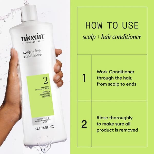 Nioxin System 2 Conditioner for Thinning Hair 1000ml White