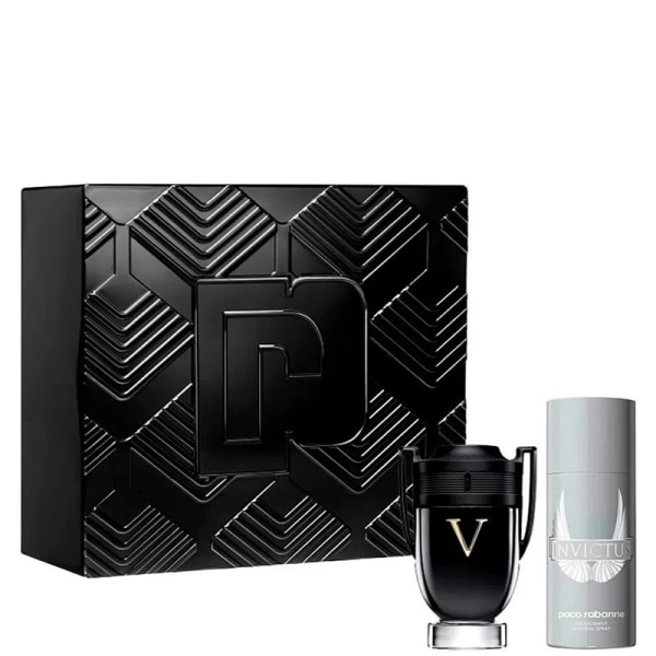 Giftset Paco Rabanne Invictus Victory Edp 100ml + 150ml Deospray Svart