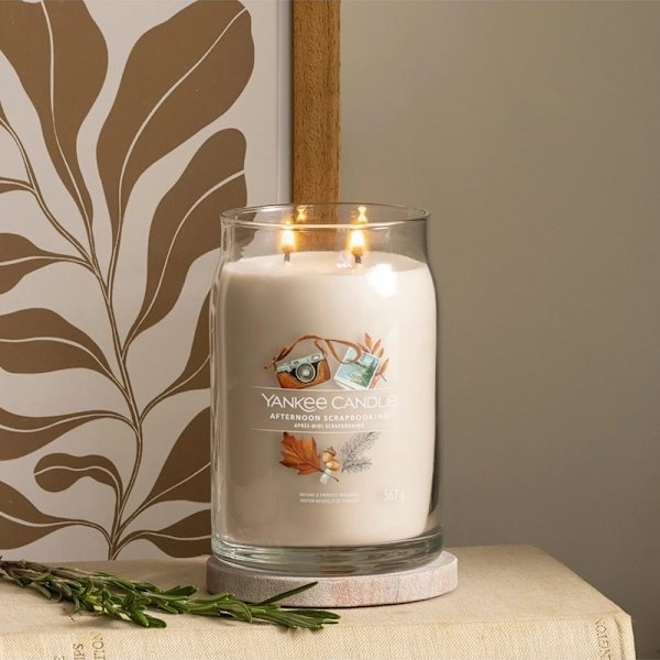 Yankee Candle Signature Large Jar Afternoon Scrapbooking 567g Beige
