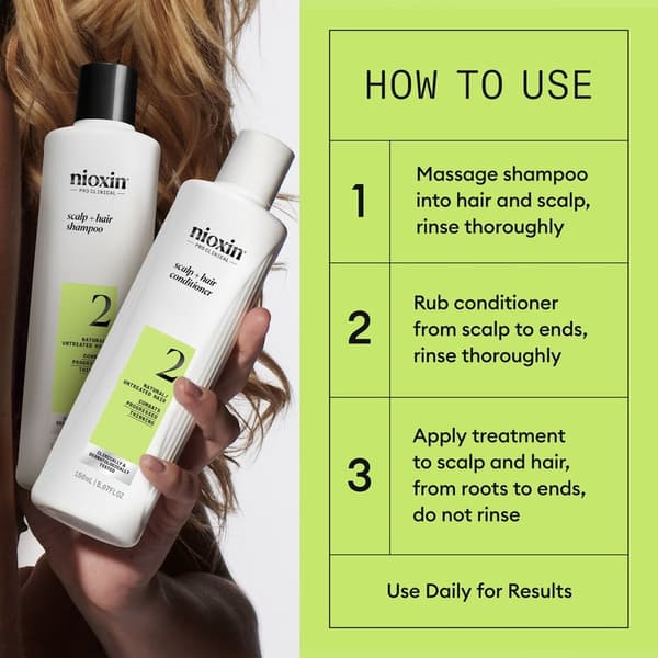Nioxin System 2 Trial Kit for Thinning Hair 340ml White