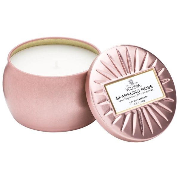 Voluspa Petite Tin Candle Sparkling Rose 127g Rosa