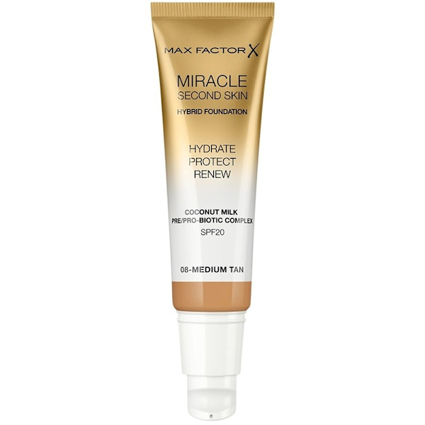 Max Factor Miracle Second Skin Foundation 08 Medium Tan Beige