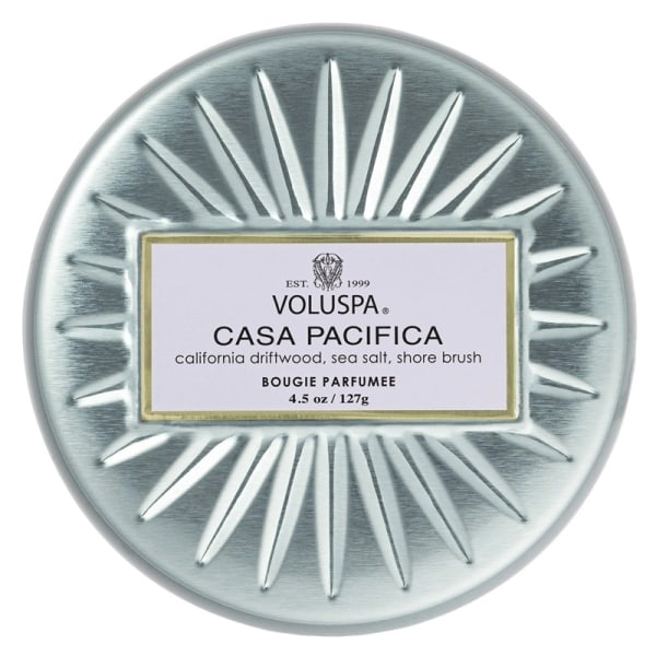 Voluspa Decorative Tin Candle Casa Pacifica 127g Blue