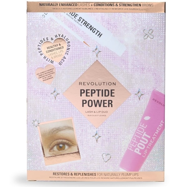 Makeup Revolution Peptide Power Lash and Lip Duo Gift Set Pink