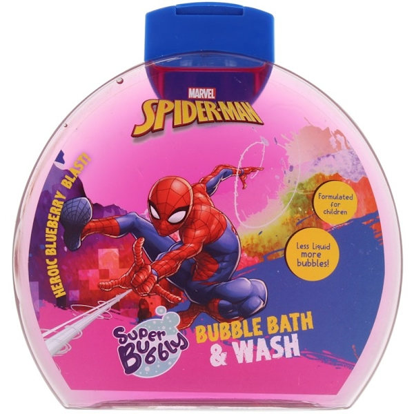 Marvel Spider-Man Super Bubbly Bubble Bath & Wash 300ml Blå