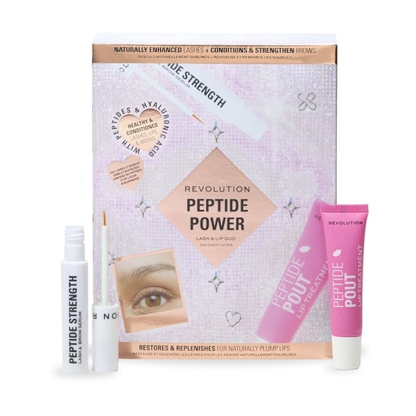 Makeup Revolution Peptide Power Lash and Lip Duo Gift Set Pink