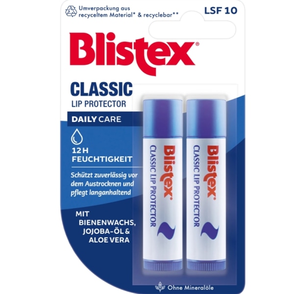 Blistex Lip Balm Classic 2x4g Blå