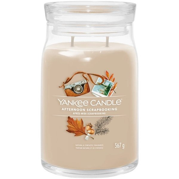 Yankee Candle Signature Large Jar Afternoon Scrapbooking 567g Beige
