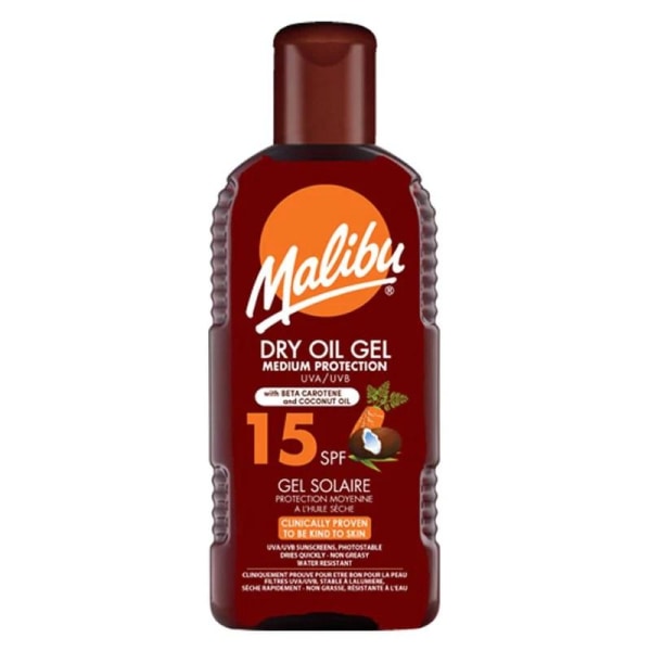 Malibu Dry Oil Gel SPF15 with Carotene & Coconut Oil 200ml Multicolor
