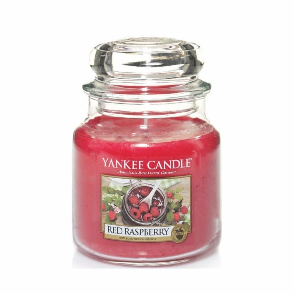 Yankee Candle Classic Medium Jar Red Raspberry Candle 411g Röd