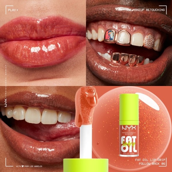 NYX PROF. MAKEUP Fat Oil Lip Drip 4.8 ml Follow Back Transparent