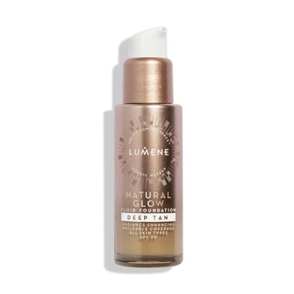 Lumene Natural Glow Fluid Foundation Spf20 Deep Tan 30ml Transparent