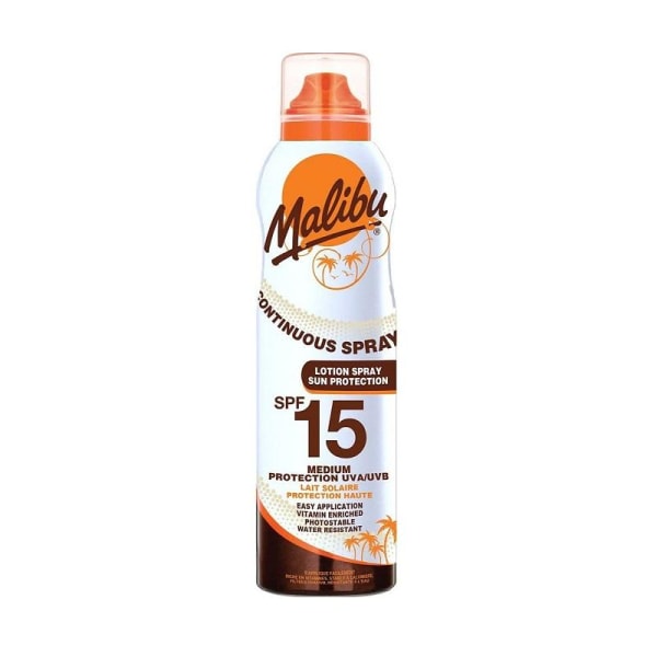 Malibu Continuous Lotion Spray SPF15 175ml Transparent