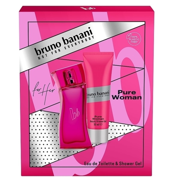 Giftset Bruno Banani Pure Woman Edt 30ml + Shower Gel 50ml Pink