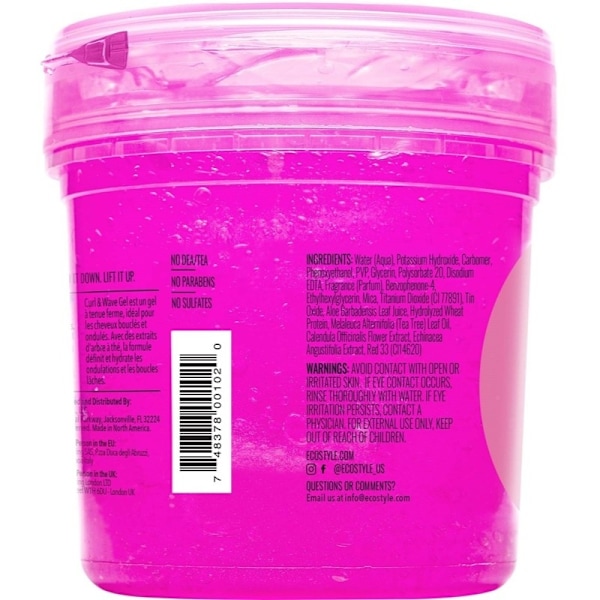 Eco Style Curl & Wave Styling Gel 473ml Rosa