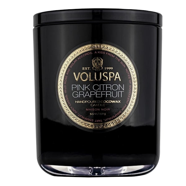 Voluspa Classic Candle Pink Citron Grapefruit 269g Svart