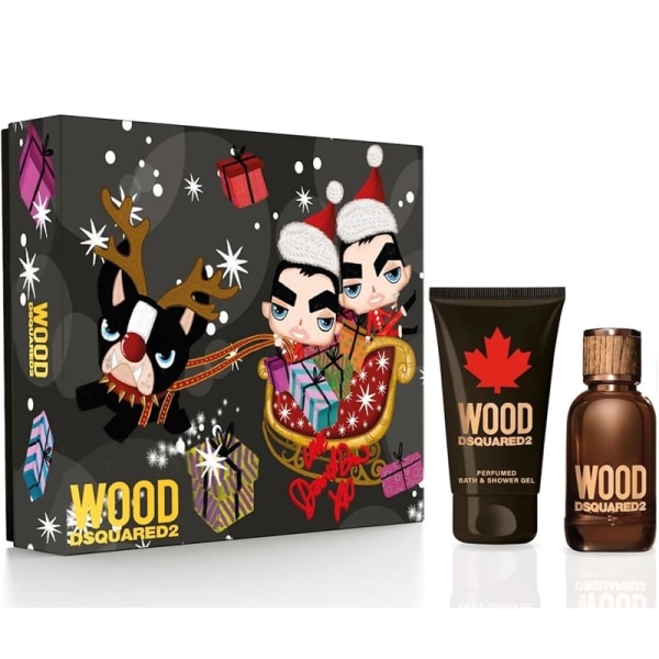Giftset Dsquared2 Wood Pour Homme Edt 30ml + Sg 50ml Brun