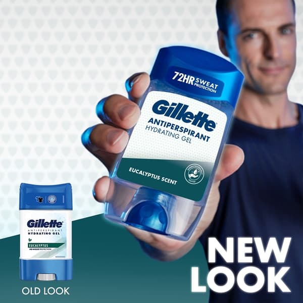 Gillette Eucalyptus Antiperspirant Gel 70ml Blue