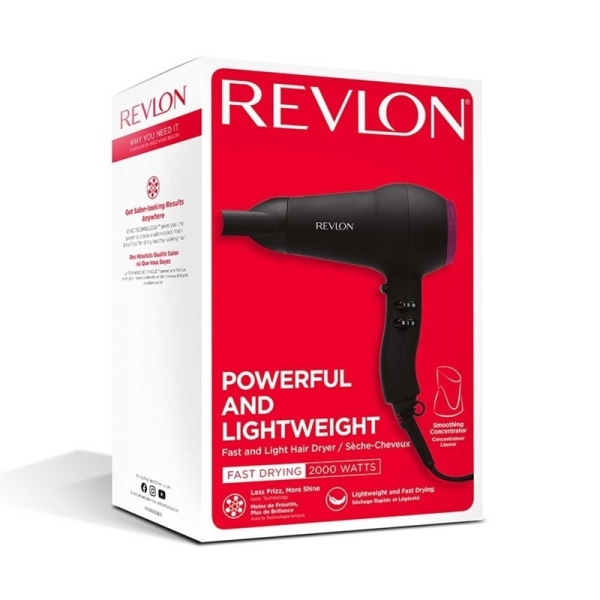 Revlon Perfect Heat Fast And Light Hair Dryer Svart