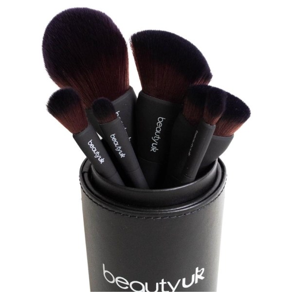 Beauty UK Brush Set And Holder Transparent