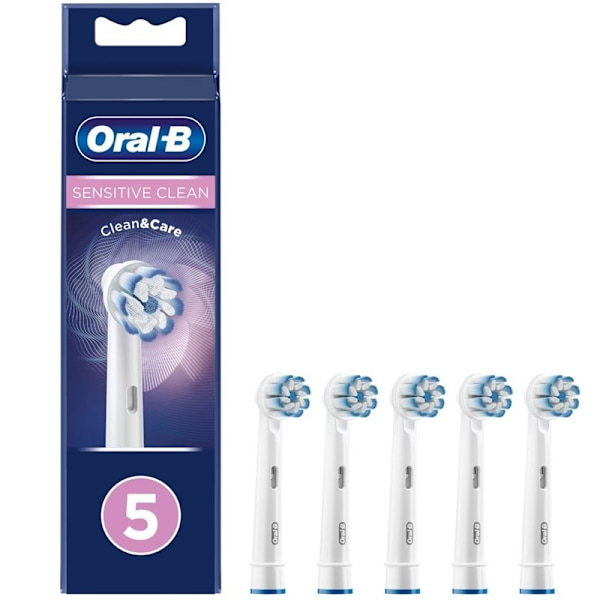 Oral-B Sensitive Clean Toothbrush Head 5pc Blå