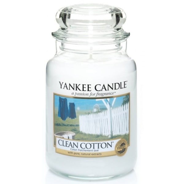 Yankee Candle Classic Large Jar Clean Cotton Candle 623g Vit