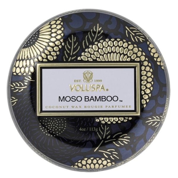 Voluspa Decorative Tin Candle Moso Bamboo 113g Dark blue