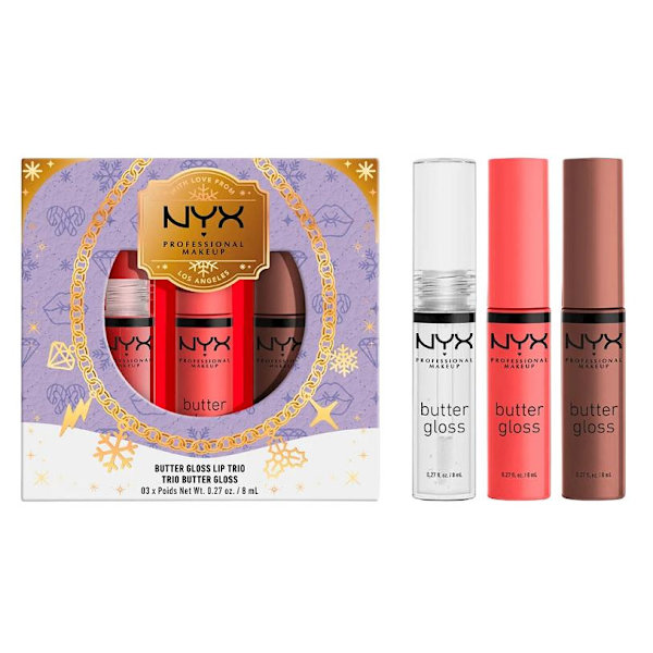 NYX PROF. MAKEUP Butter Gloss Trio multifärg