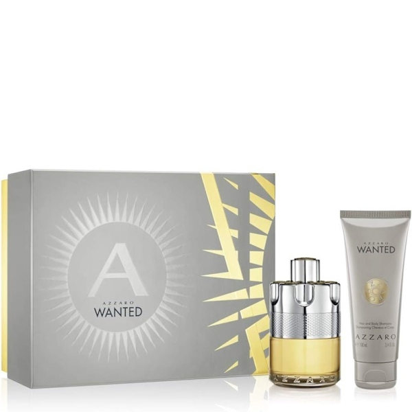 Giftset Azzaro Wanted Edt 100ml + 100ml Hair & Body Shampoo Silver