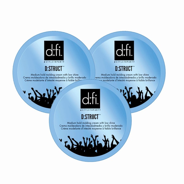 3-pack D:fi D:struct Molding Cream 75g Blå