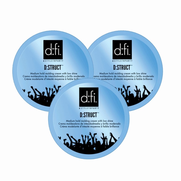 3-pack D:fi D:struct Molding Cream 75g Blue