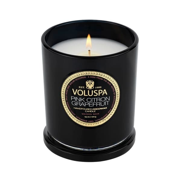 Voluspa Classic Candle Pink Citron Grapefruit 269g Black