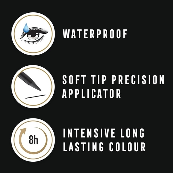 Max Factor Colour X-Pert Waterproof Eyeliner 01 Deep Black Svart