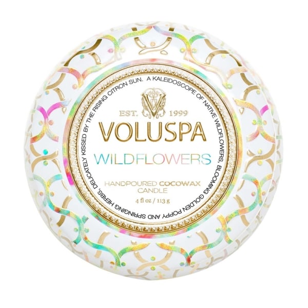 Voluspa Decorative Tin Candle Wildflowers 113g Vit