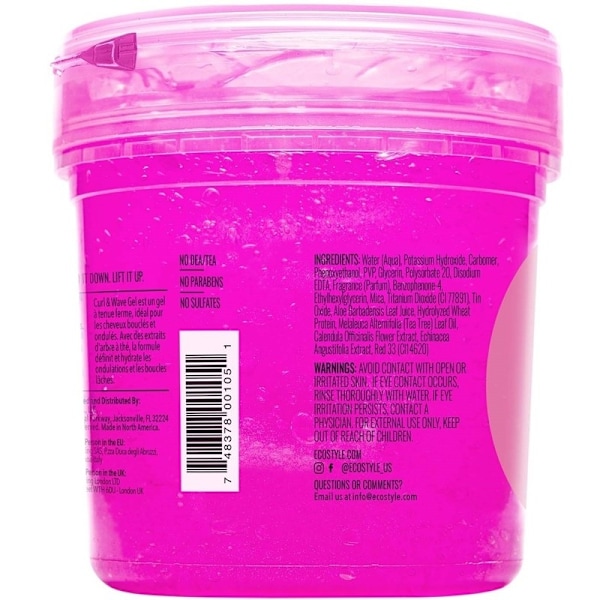 Eco Style Curl & Wave Styling Gel 236ml Pink