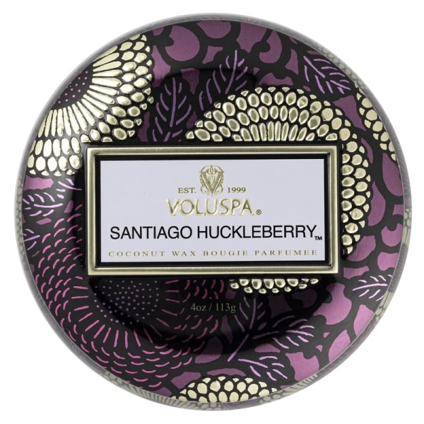 Voluspa Decorative Tin Candle Santiago Huckleberry 113g Purple