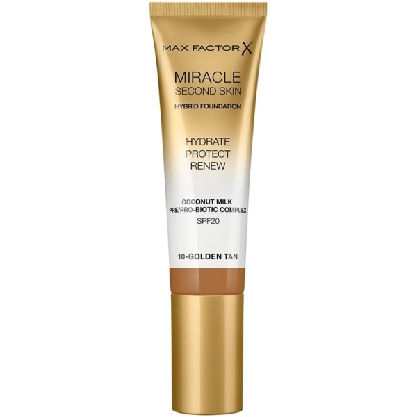 Max Factor Miracle Second Skin Foundation 10 Golden Tan Beige