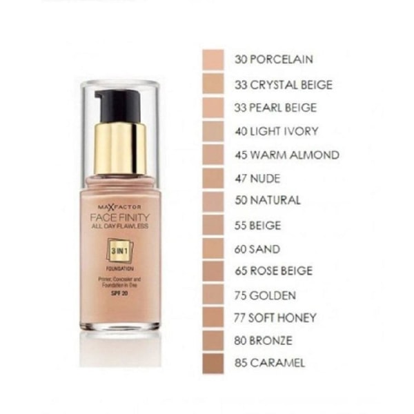 Max Factor Facefinity 3 In 1 Foundation 75 Golden Transparent