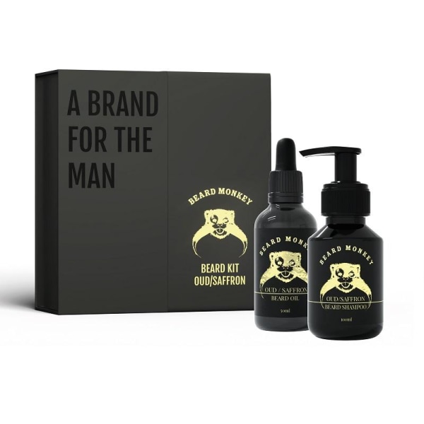 Gavesæt Beard Monkey Beard Kit Oud/Saffron 2023 Transparent
