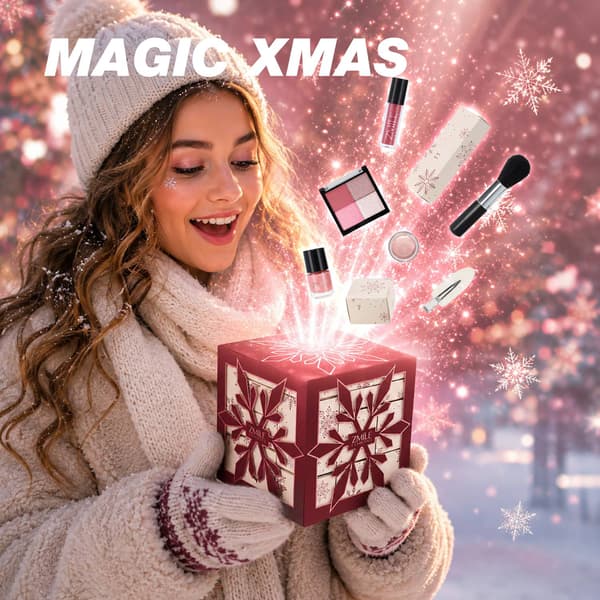 Zmile Cosmetics Beauty Advent Calendar Snowflake Puzzle Cube Cherry Red Red