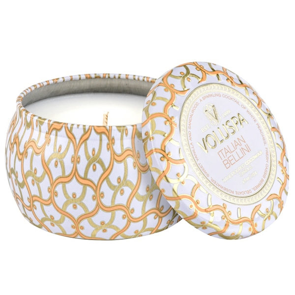 Voluspa Decorative Tin Candle Italian Bellini 113g Guld