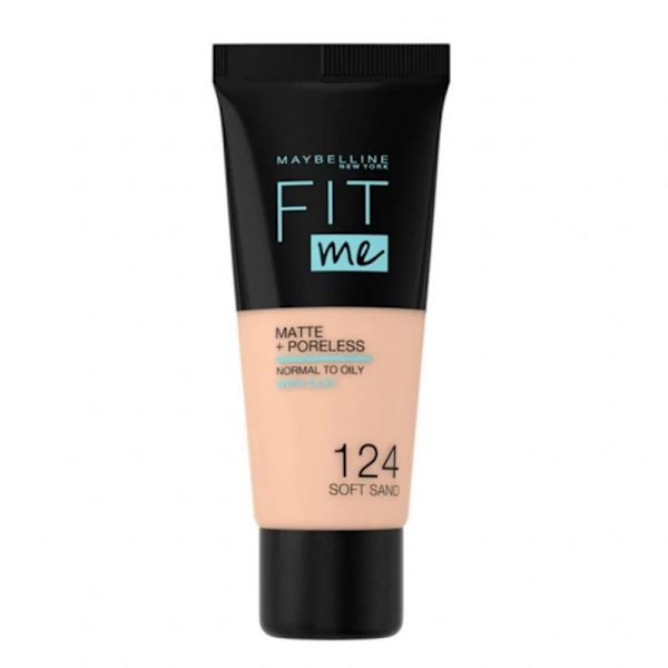 Maybelline Fit Me Matte + Poreless Foundation - 124 Soft Sand Multicolor