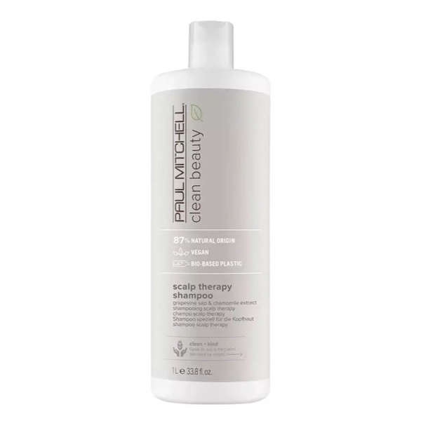 Paul Mitchell Clean Beauty Scalp Therapy Shampoo 1000ml Transparent