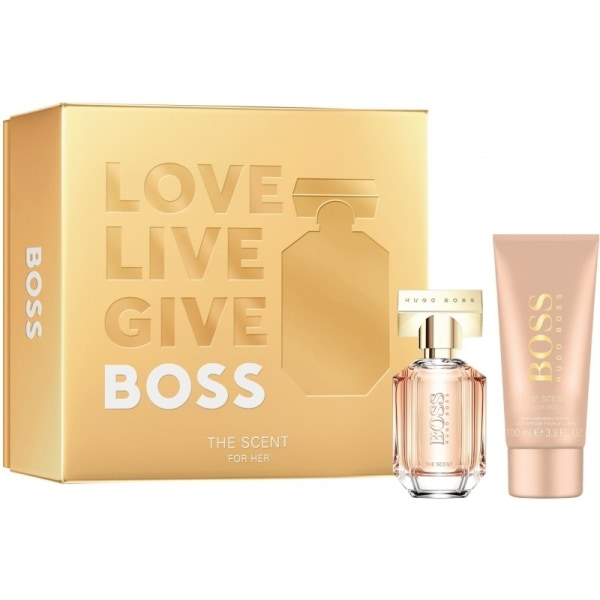 Gavesæt Hugo Boss The Scent for Her Edp 50ml + Body Lotion 100ml Pink