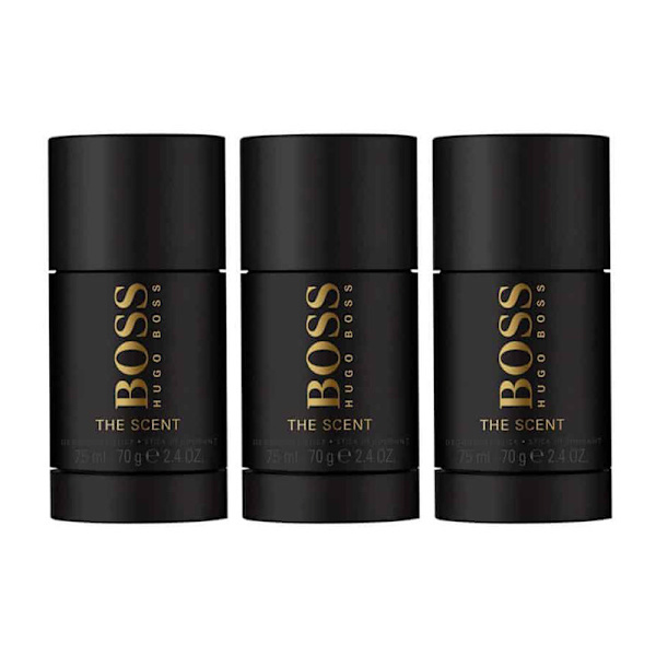 3-pack Hugo Boss The Scent Deostick 75ml Svart