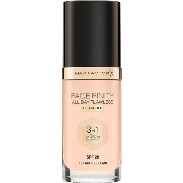 Max Factor Facefinity 3 In 1 Foundation 10 Fair Porcelain Transparent