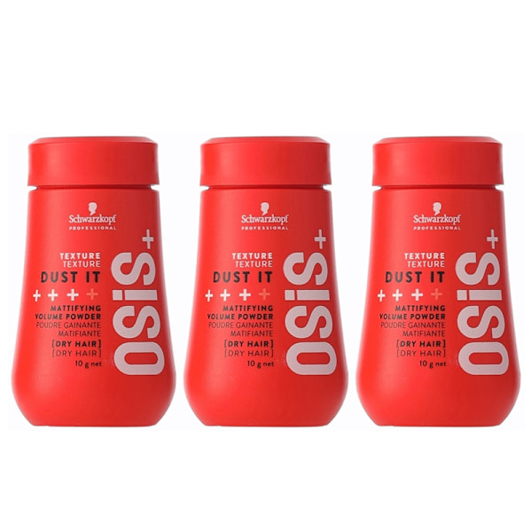 3-pack Schwarzkopf Osis Dust It Transparent