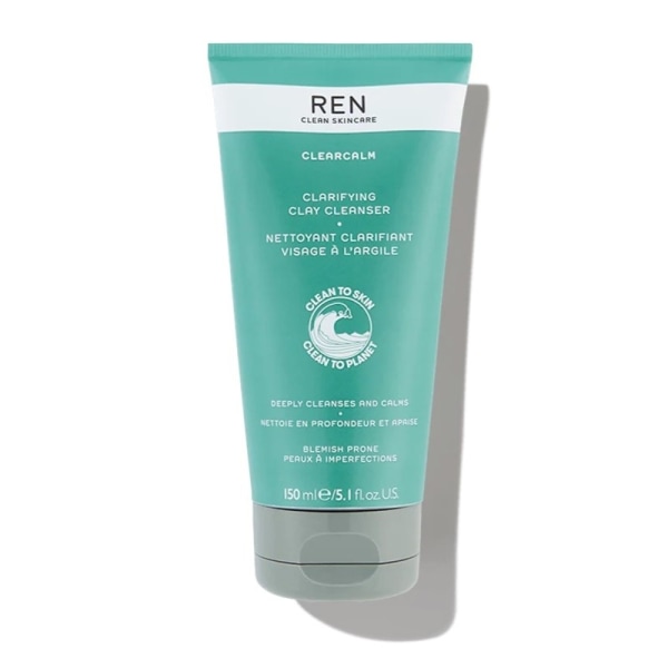 REN Clearcalm 3 Clarifying Clay Cleanser 150ml Transparent